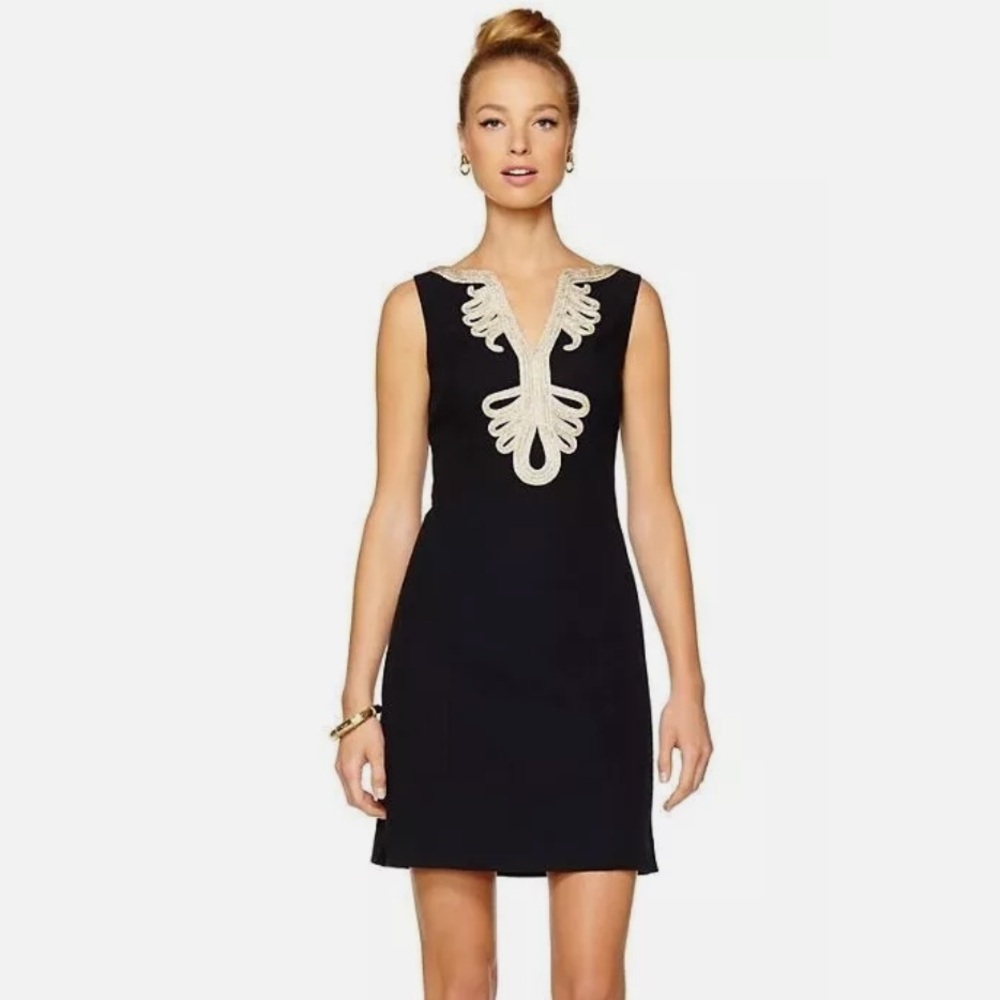Lilly Pulitzer Janice Shift Dress in Black
